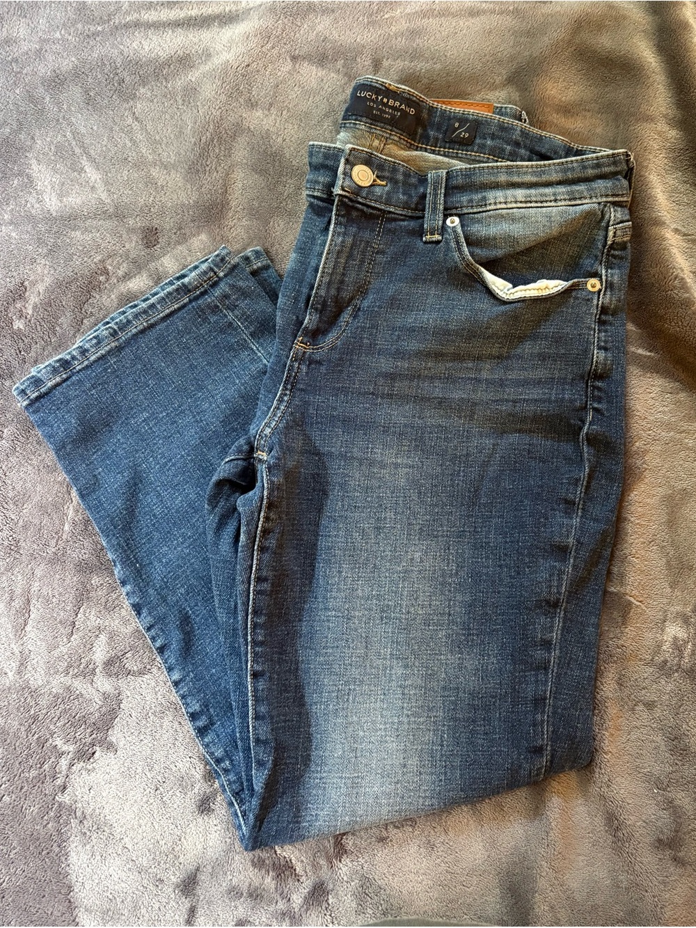 Lucky Brand Women's Medium Blue Sweet Crop Jeans
